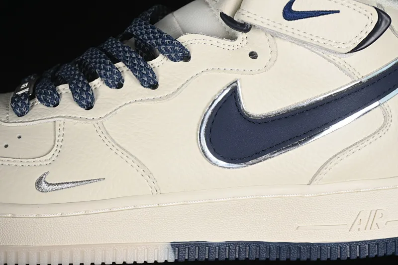 All categories Nk Air Force 1 Air Force series Nk Air Force 1 Mid Air Force mid-top Nk Air Force 1'07 Mid rice dark blue two-color bottom Air Force One starry mid-top casual sneakers XL0236-233